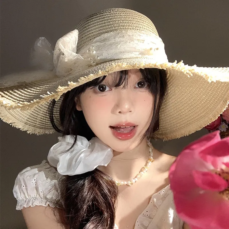 Youyoulan Straw Woven Sun Protection Hats Women's-2