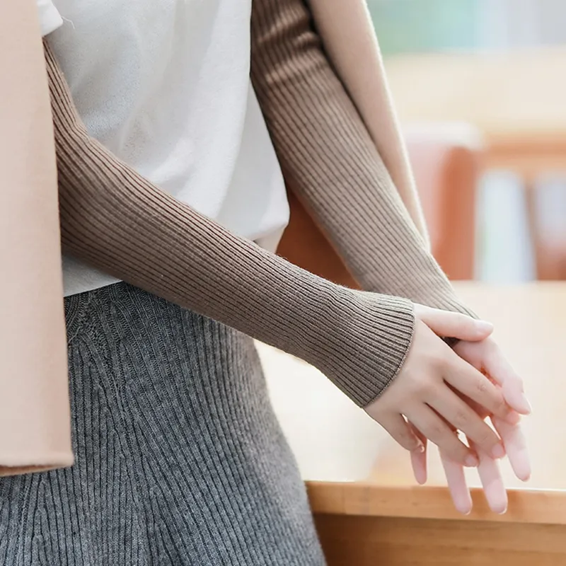 Youyoulan Cashmere And Cotton Sun Protection Sleeves Women's-4