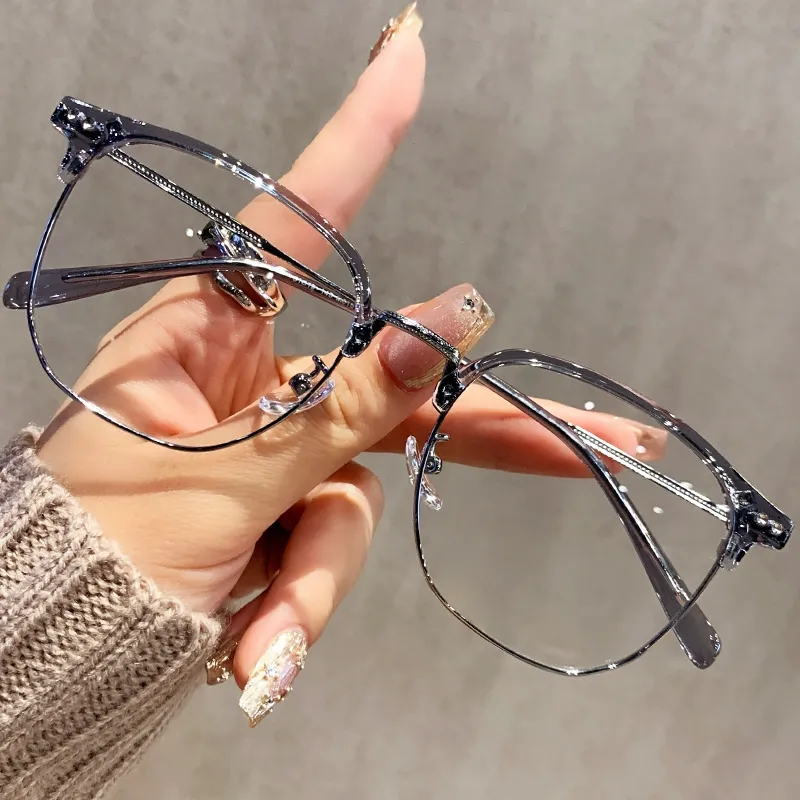 Youyoulan TR/Memory Plastic Metal Oval Sunglasses Women's-5