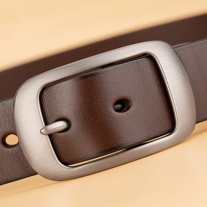 Youyoulan Top Grain Cow Leather Leather Belts Women's Width  3.2cm-3