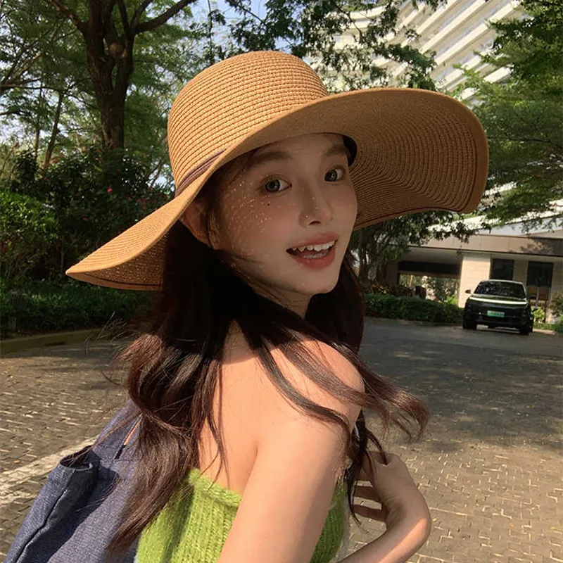 Youyoulan Straw Woven Sun Protection Hats Women's-1