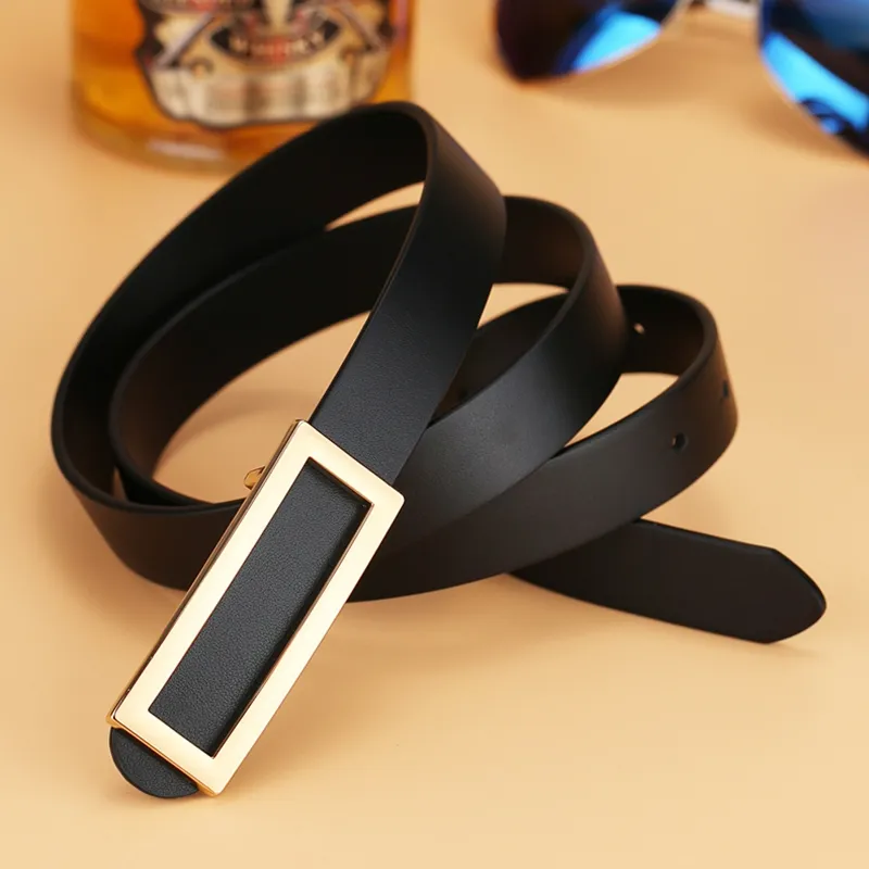 Youyoulan Cow Split Leather Leather Belts Women's Width 2.3cm-3
