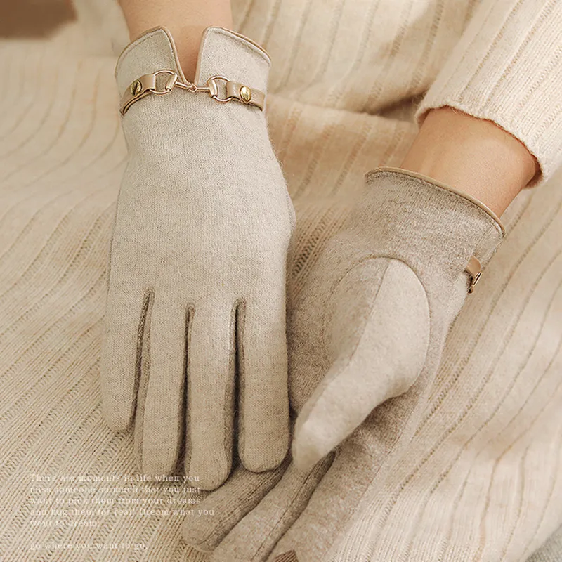 Youyoulan Wool Knit Gloves Women's-1