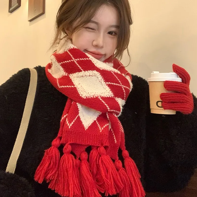 Youyoulan Knit Scarves Women's-5