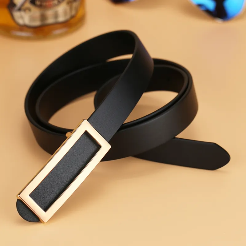 Youyoulan Cow Split Leather Leather Belts Women's Width 2.3cm-2