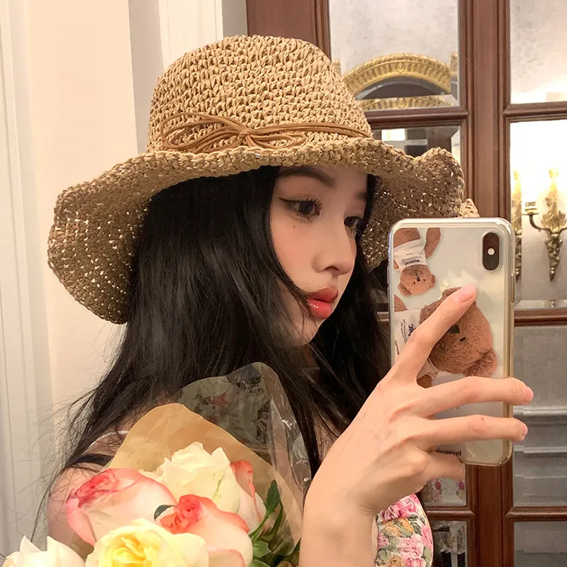 Youyoulan Straw Woven Sun Protection Hats Women's-2