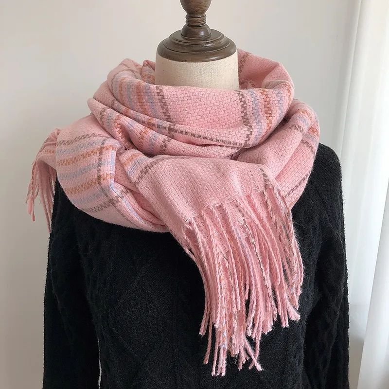 Youyoulan Faux Cashmere Knit Scarves Women's-2