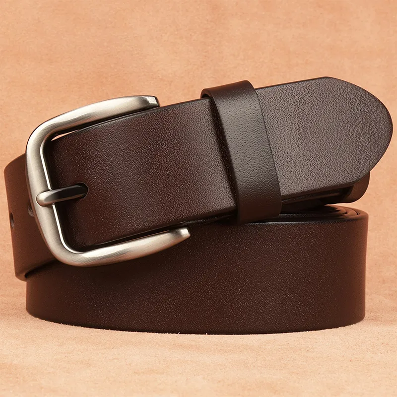 Youyoulan Top Grain Cow Leather Leather Belts Men's Width  3.5cm-3