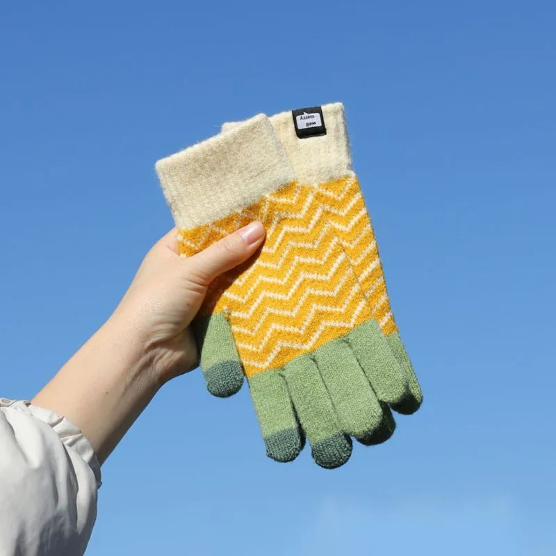 Youyoulan Polyester Knit Gloves Women's-2