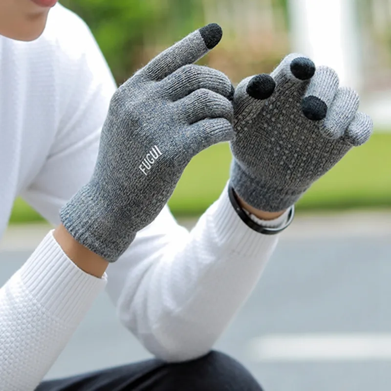Youyoulan Knit Gloves Men-4