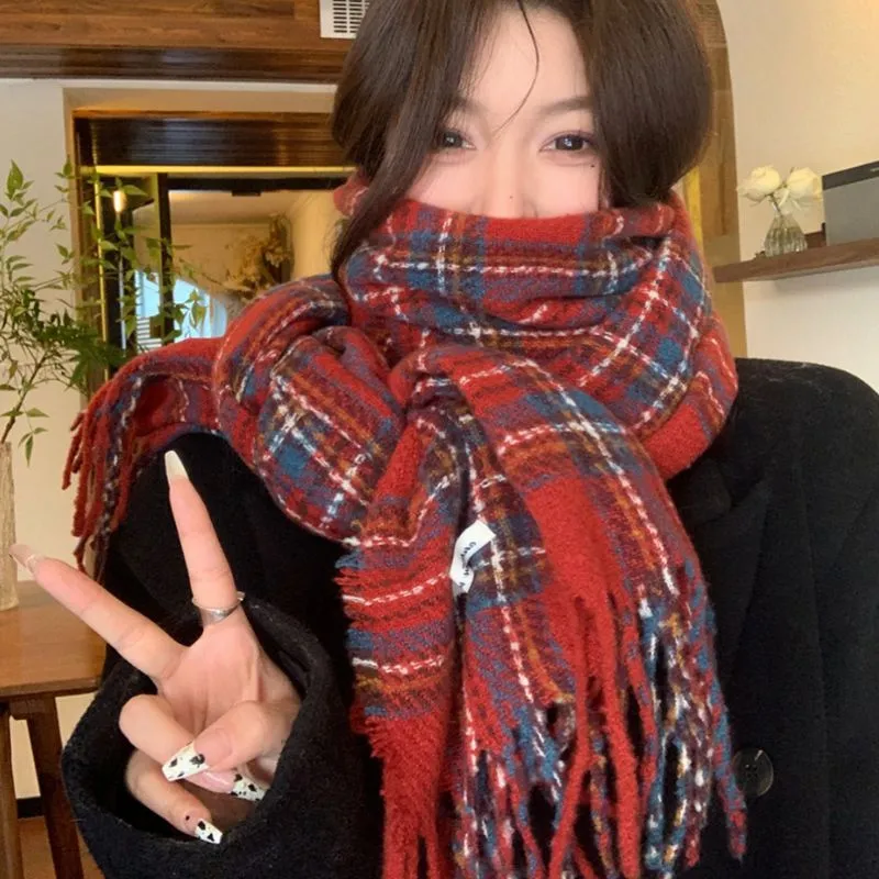 Youyoulan Faux Cashmere Knit Scarves Women's-1