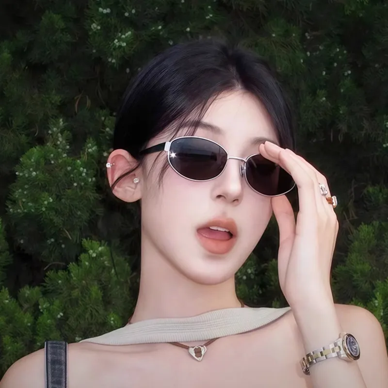 Youyoulan Metal Oval Sunglasses Women's-1