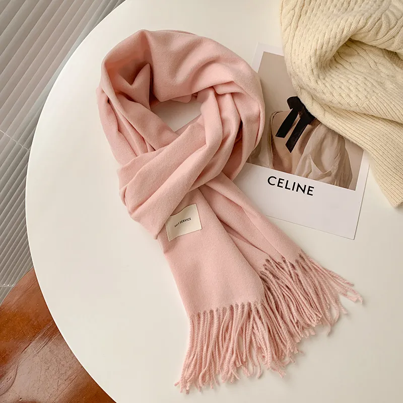 Youyoulan Faux Cashmere Knit Scarves Women's-1