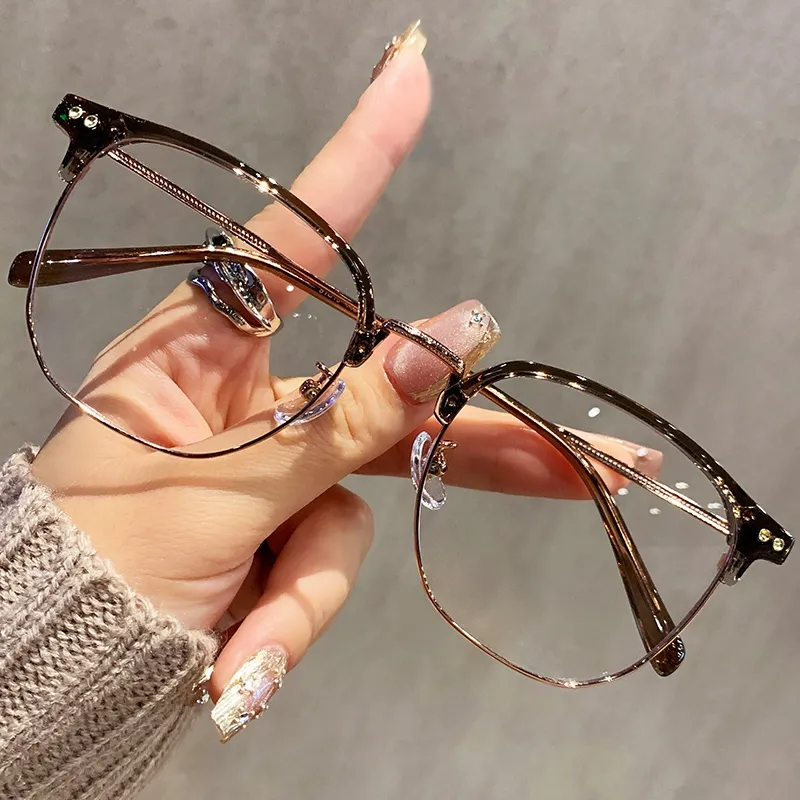 Youyoulan TR/Memory Plastic Metal Oval Sunglasses Women's-1