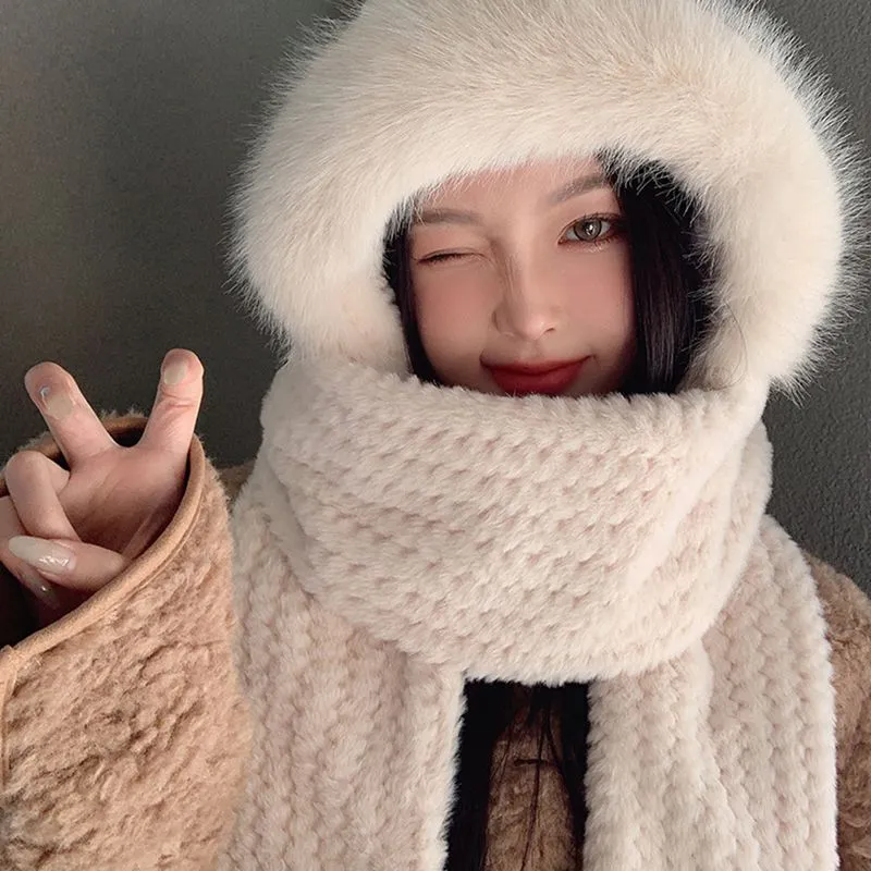 Youyoulan Polyester Hoods & Plush Hats Women's-2