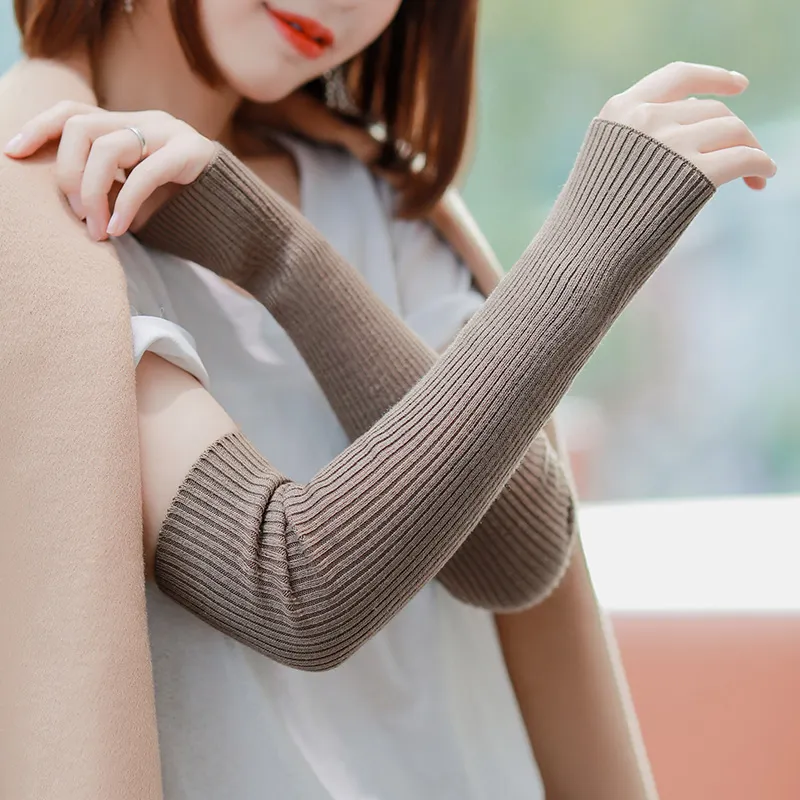 Youyoulan Cashmere And Cotton Sun Protection Sleeves Women's-3