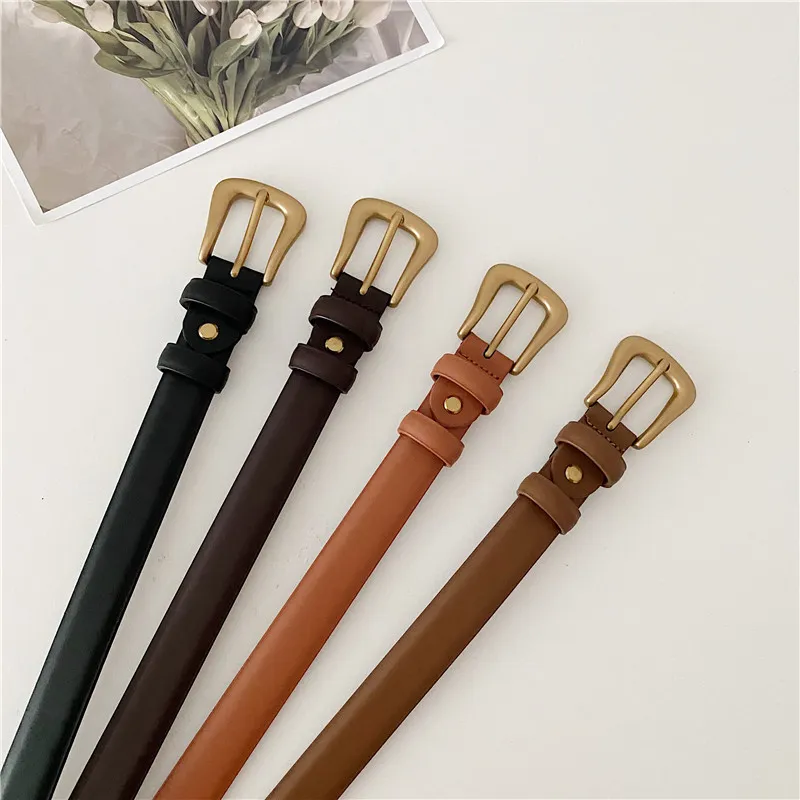Youyoulan Split Cow Leather Belts Women's 2.2cm-4