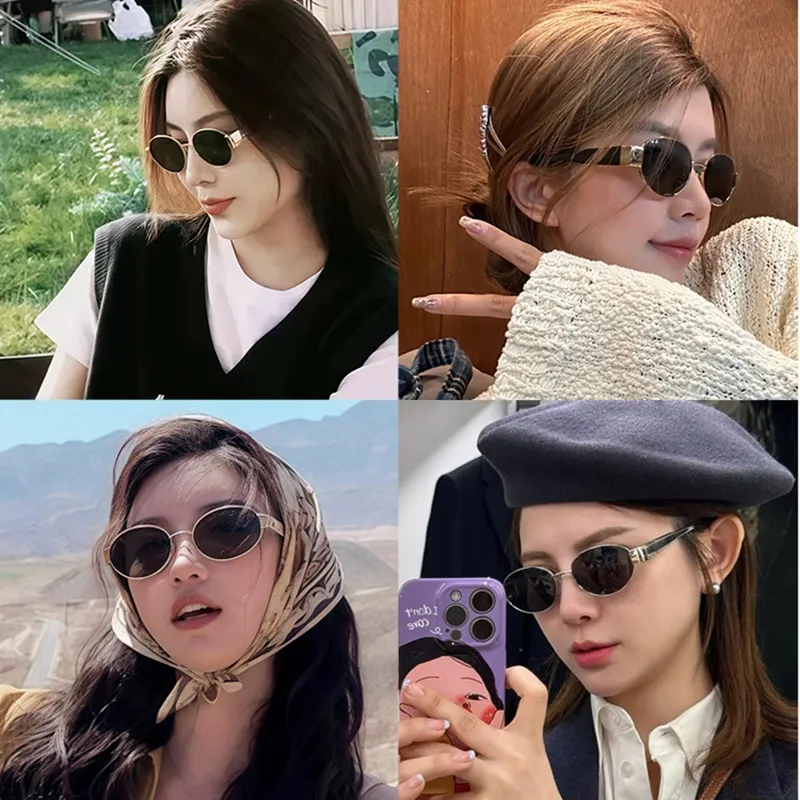 Youyoulan Metal Oval Sunglasses Women's-3