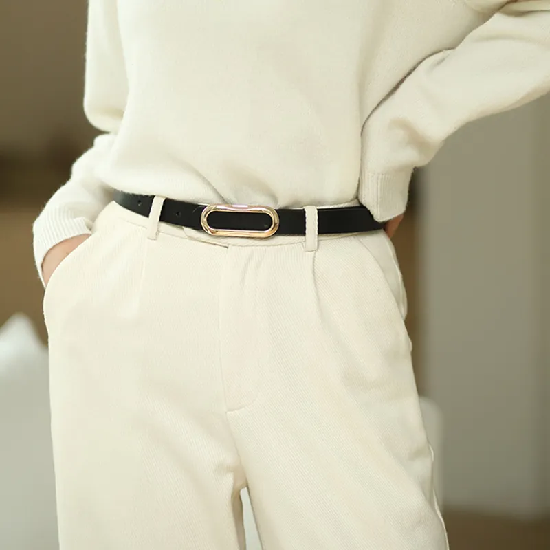 Youyoulan Alloy Leather Belts Women's Width 1.5cm-3
