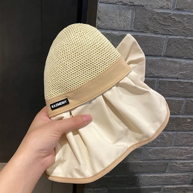 Youyoulan Polyester Beach Hat Sun Hat Bucket Hat Women's-3