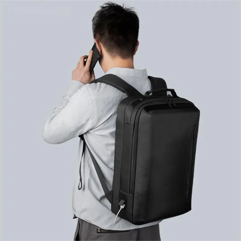 KINGSONS Polyester Backpack Men's Black-4