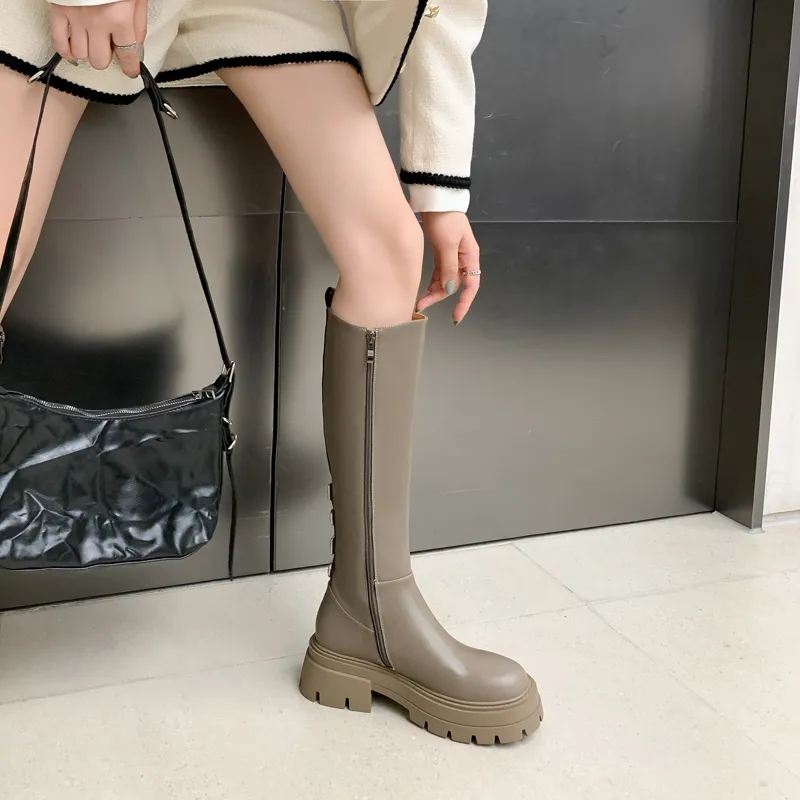 Five-nine Dan Seven Knee-high Boots 5.5cm Women's-9