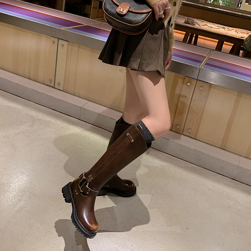 Five nine Dan Seven Knee high Boots 4cm Women's-4