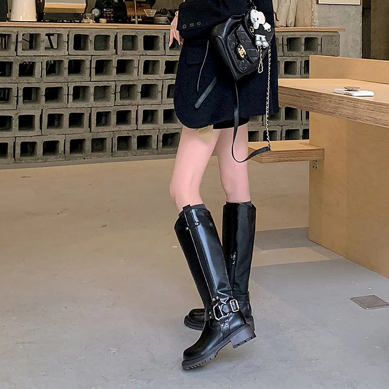 Five nine Dan Seven Knee high Boots 4cm Women's-16