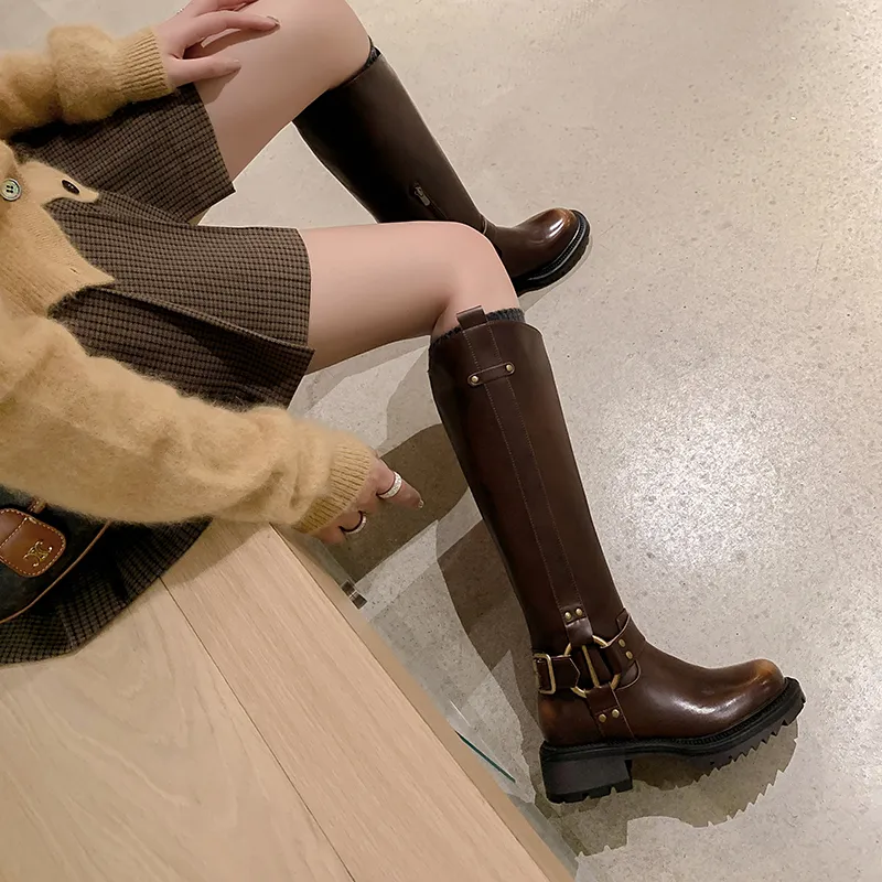 Five nine Dan Seven Knee high Boots 4cm Women's-5