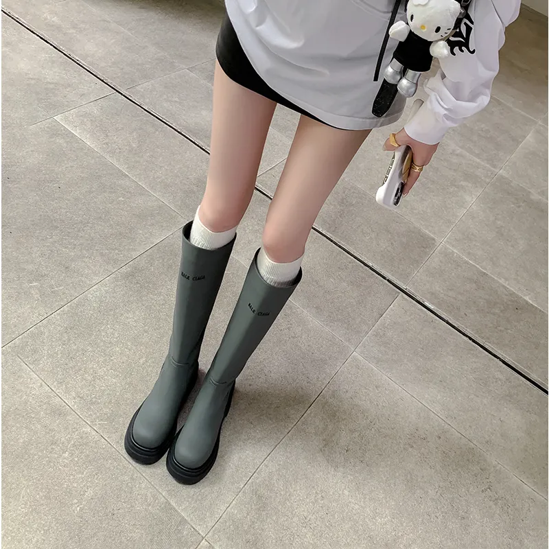 Five-nine Dan Seven Knee-high Boots 5cm Women's-5