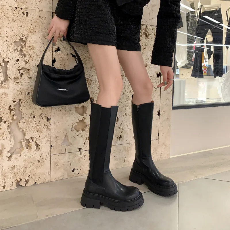 Five-nine Dan Seven Knee-high Boots 5.5cm Women's-14