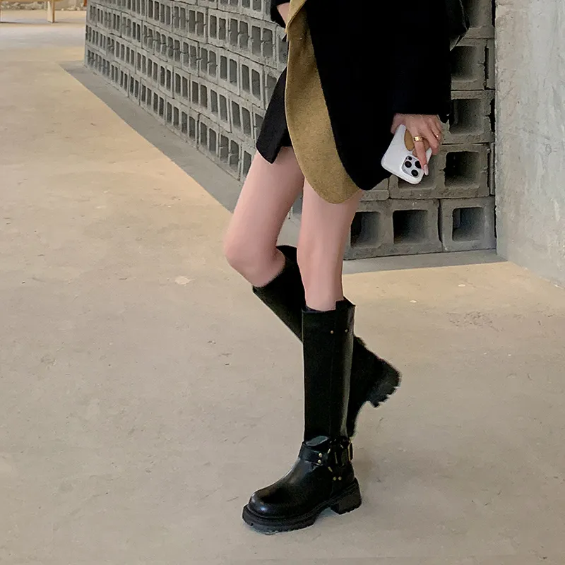 Five nine Dan Seven Knee high Boots 4cm Women's-13