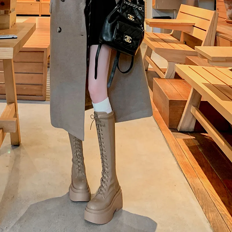 Five-nine Dan Seven Knee-high Boots 8cm Women's-21