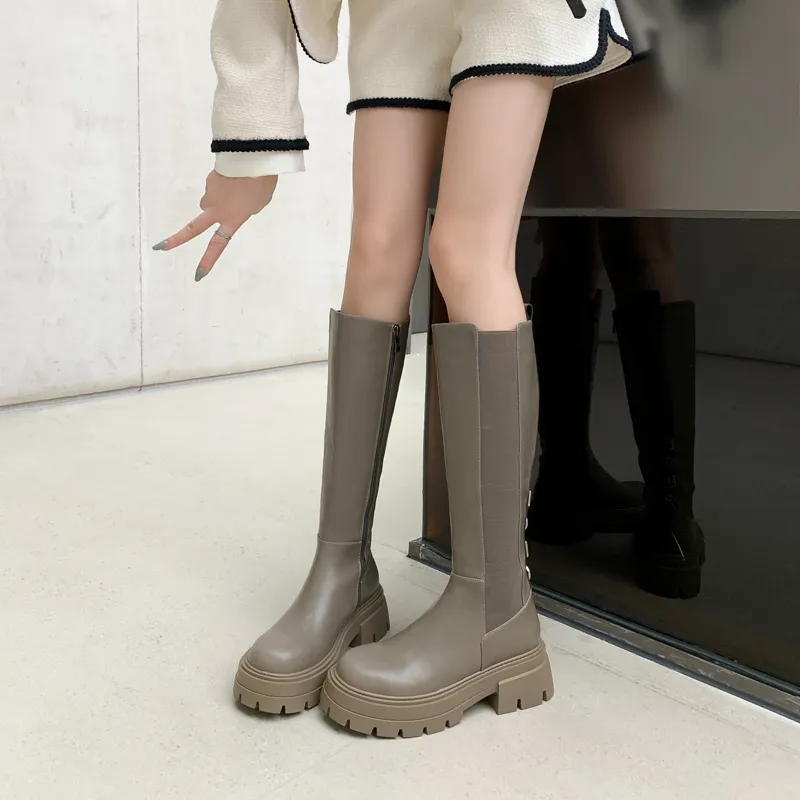 Five-nine Dan Seven Knee-high Boots 5.5cm Women's-11