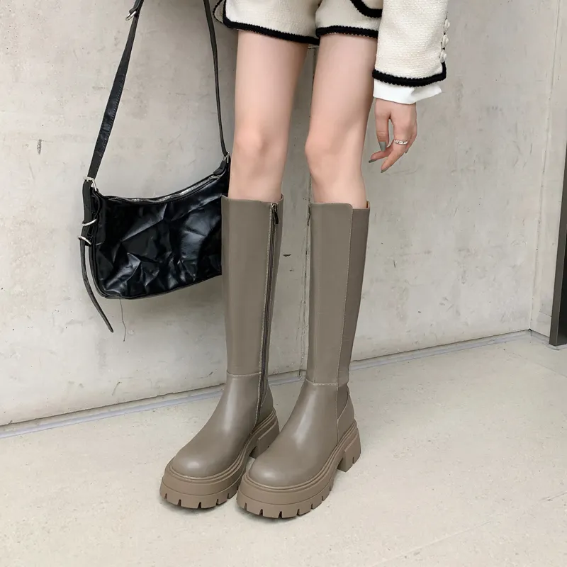 Five-nine Dan Seven Knee-high Boots 5.5cm Women's-2
