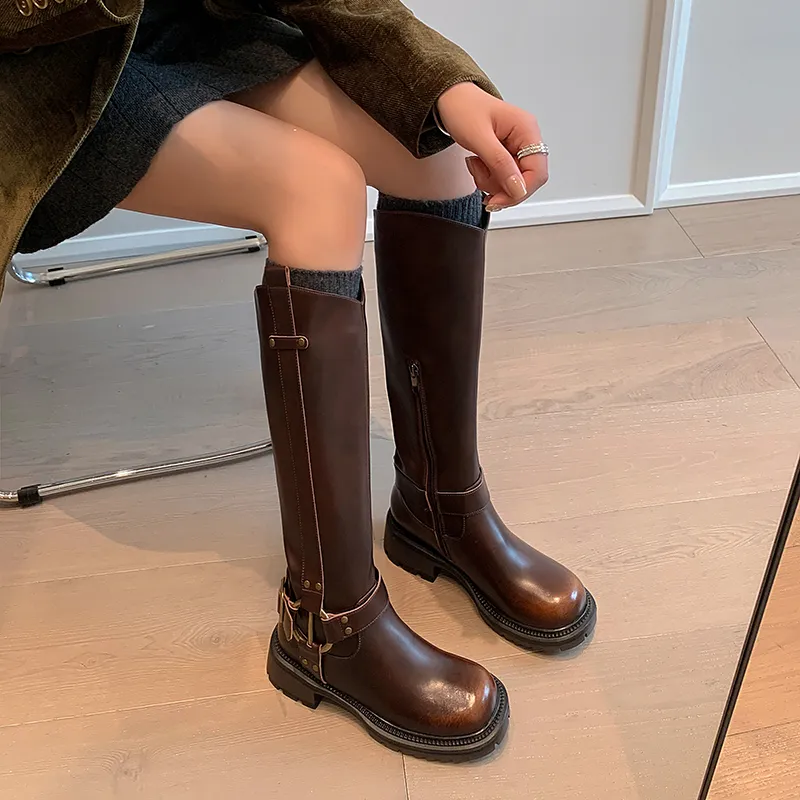 Five nine Dan Seven Knee high Boots 4cm Women's-8