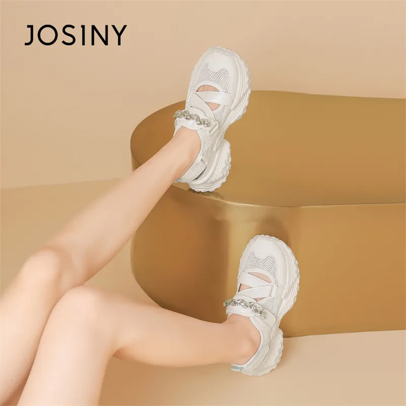 JOSINY Anti Slip Wear Resistant Low Top Chunky Sneakers Women's-16