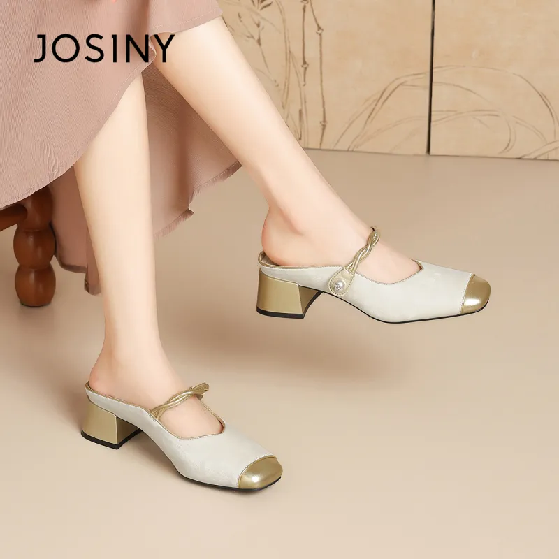 JOSINY Stitching Slip Resistant Wrap toe Slippers Women's-14