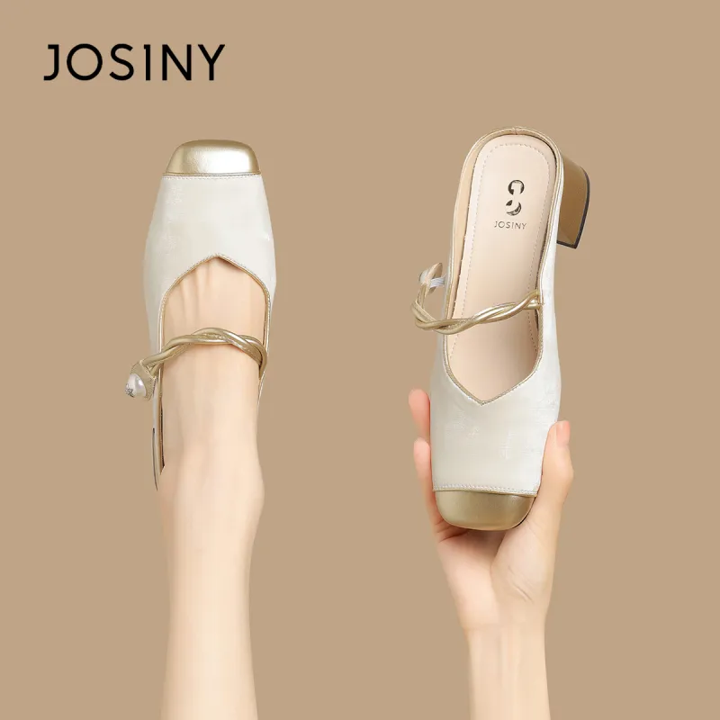 JOSINY Stitching Slip Resistant Wrap toe Slippers Women's-17