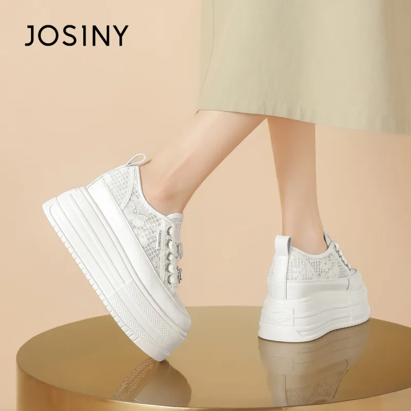 JOSINY Wear-Resistant Height Increasing Low-Top Casual Shoes Women's-5
