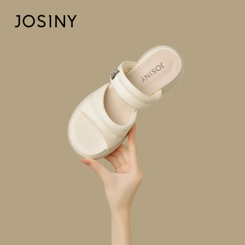 JOSINY Stitched Rhinestones Slip-Resistant Abrasion-Resistant Slide Slippers Women's-9
