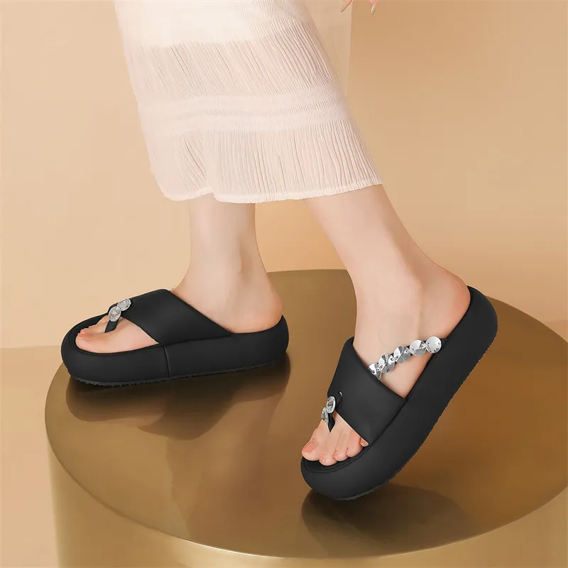 JOSINY Abrasion Resistant Slip Resistant Quiet Quick Drying Flip Flops Women's-5