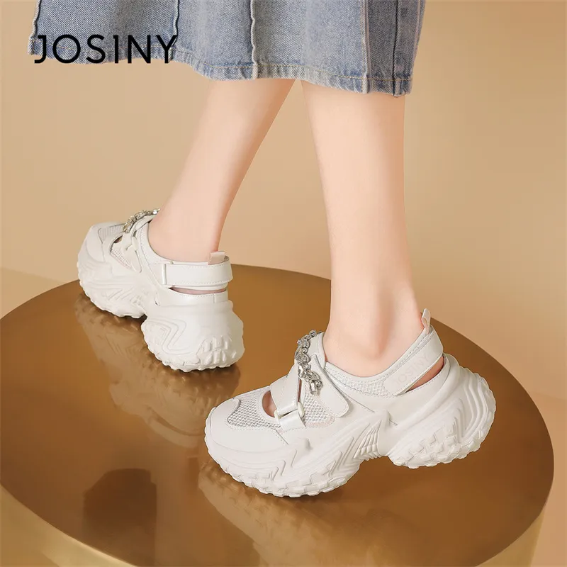 JOSINY Anti Slip Wear Resistant Low Top Chunky Sneakers Women's-6