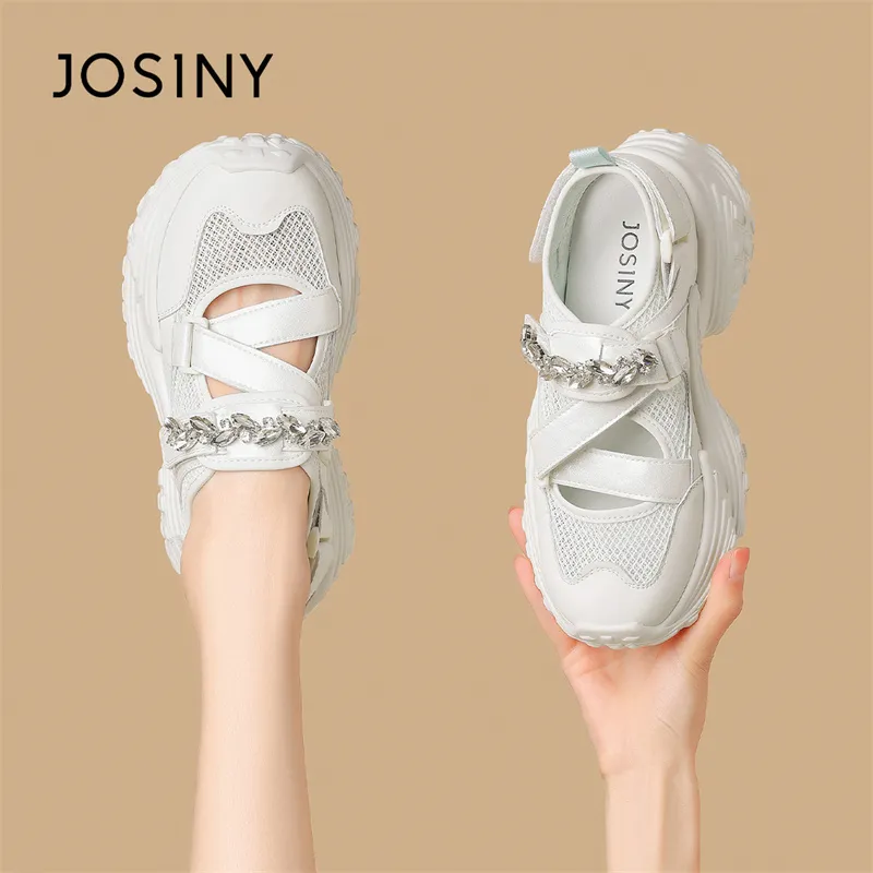 JOSINY Anti Slip Wear Resistant Low Top Chunky Sneakers Women's-18