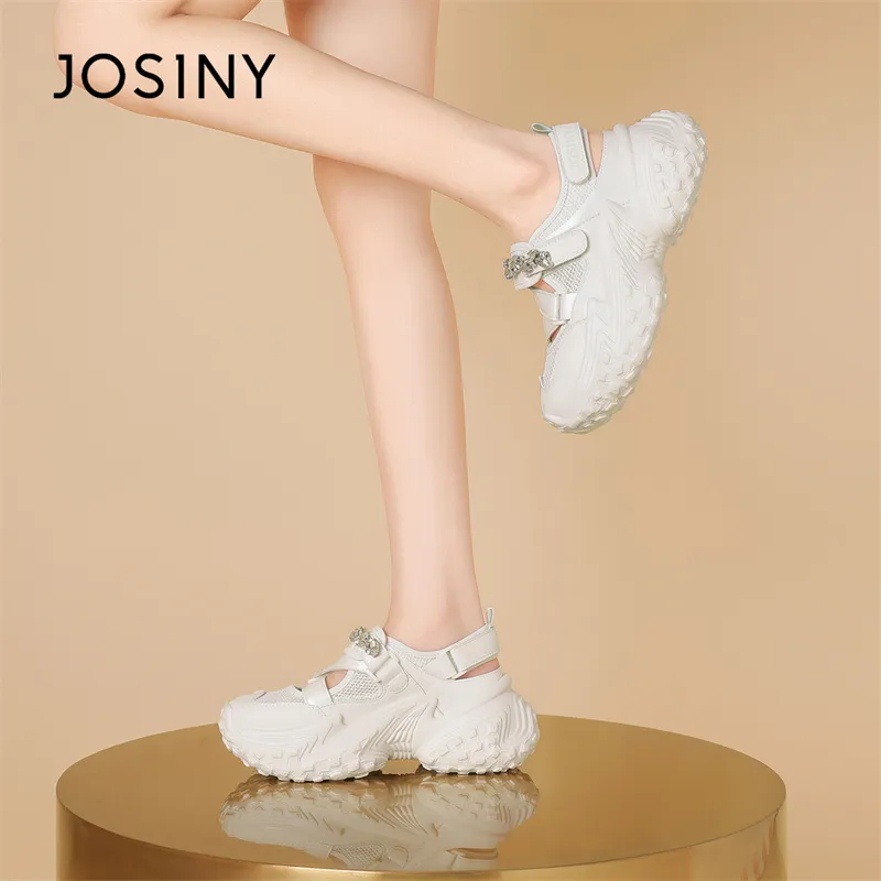JOSINY Anti Slip Wear Resistant Low Top Chunky Sneakers Women's-15