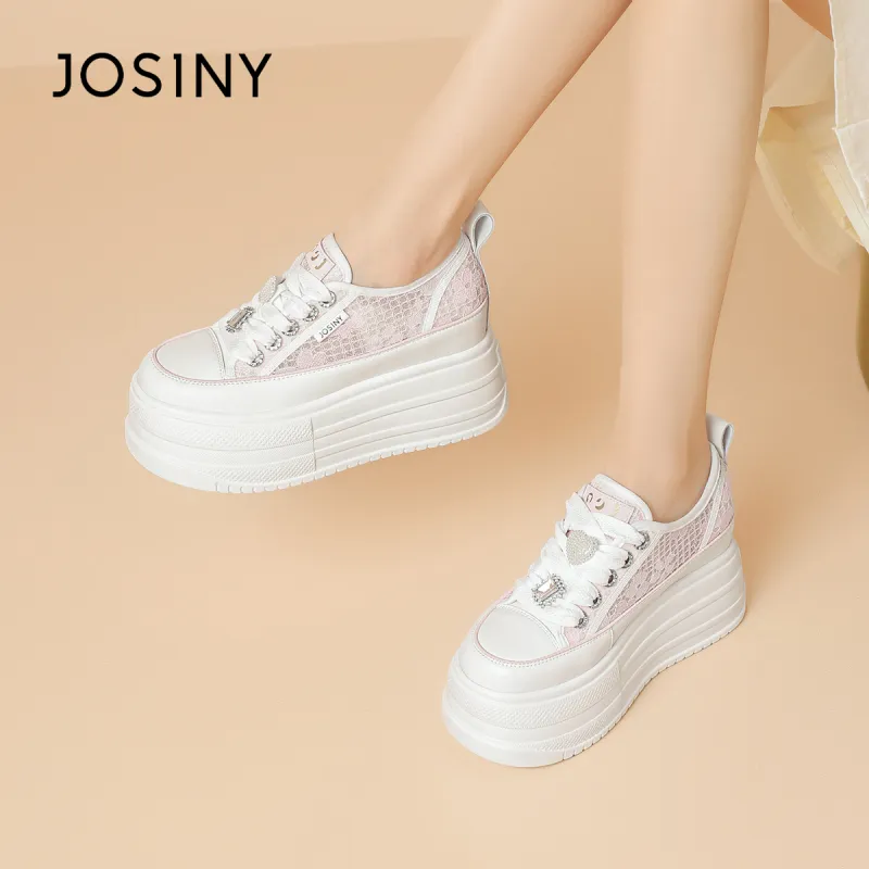 JOSINY Wear-Resistant Height Increasing Low-Top Casual Shoes Women's-16