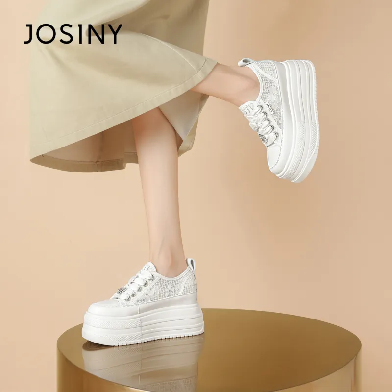 JOSINY Wear-Resistant Height Increasing Low-Top Casual Shoes Women's-6