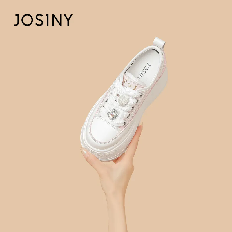 JOSINY Wear-Resistant Height Increasing Low-Top Casual Shoes Women's-19