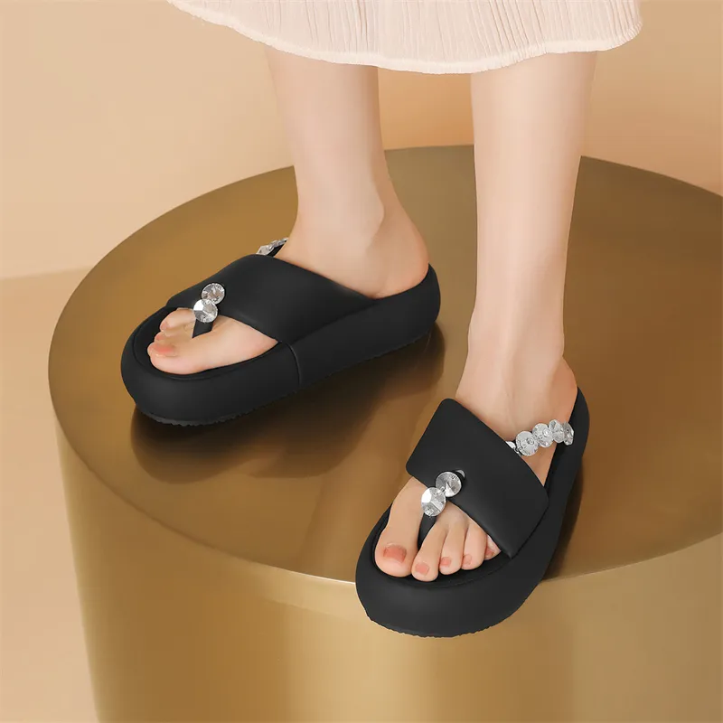 JOSINY Abrasion Resistant Slip Resistant Quiet Quick Drying Flip Flops Women's-6