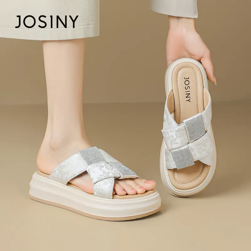 JOSINY PU Polyurethane Slip-Resistant Abrasion-Resistant Slide Slippers Women's-15